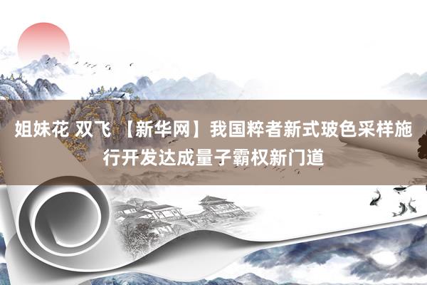 姐妹花 双飞 【新华网】我国粹者新式玻色采样施行开发达成量子霸权新门道