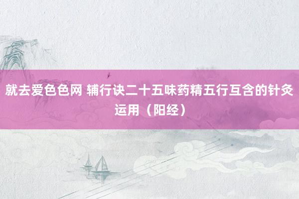 就去爱色色网 辅行诀二十五味药精五行互含的针灸运用(阳经)