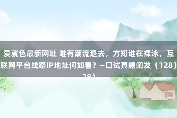 爱就色最新网址 唯有潮流退去，方知谁在裸泳，互联网平台线路IP地址何如看？—口试真题阐发（128）